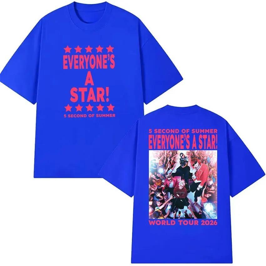 Seconds of Summer Everyones A Star World Tour Merch Tshirt UNISEX Women Cotton Clothing Fashion Hiphop Short Sleeved Tee