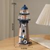 Ornamenti Faro in Legno Stile Mediterraneo Retrò Modello Torre di Guardia in Legno Artigianato da Tavolo Fai da Te Decorazioni per la Casa a Tema Oceanico