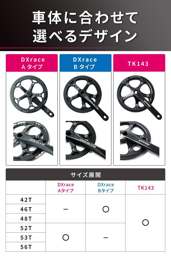 Driveline DXrace Crank Set Bicycle Crank Bash Ring Guard BCD130mm B-Type & Guard/Chain [Official Import] (46T, Silver)