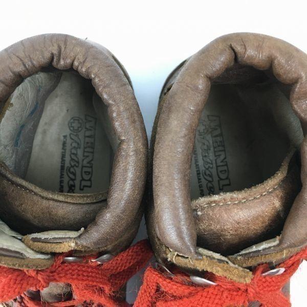 Před 80. léty Vintage MEINDL Turistické Trekové Boty Velikost 39 (Cca. 24,5 cm) Hnědá Kožená Pánská(POUŽITÝ)