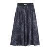 Winter 2025 Arrival: Women's Printed Midi Skirt with Belt