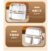 304 Stainless Steel Divided Meal Plate 3-Compartment Square Portion Control Dish Adults Kids Diet Food