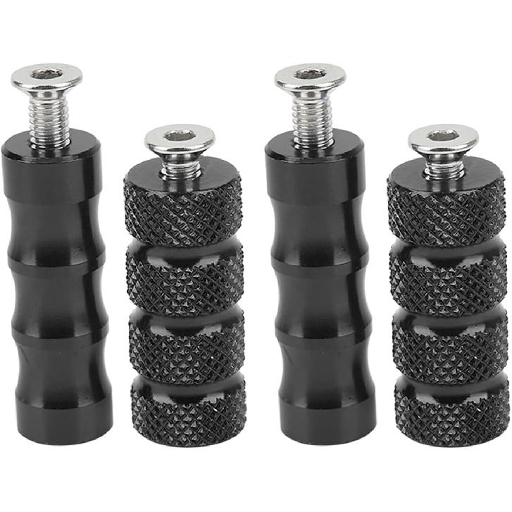 Motorcycle Brake Foot Pegs CNC Machined for M6 6mm Mounting Bolts Compatible with Custom Rearsets and Aftermarket Motorbike Modifications
