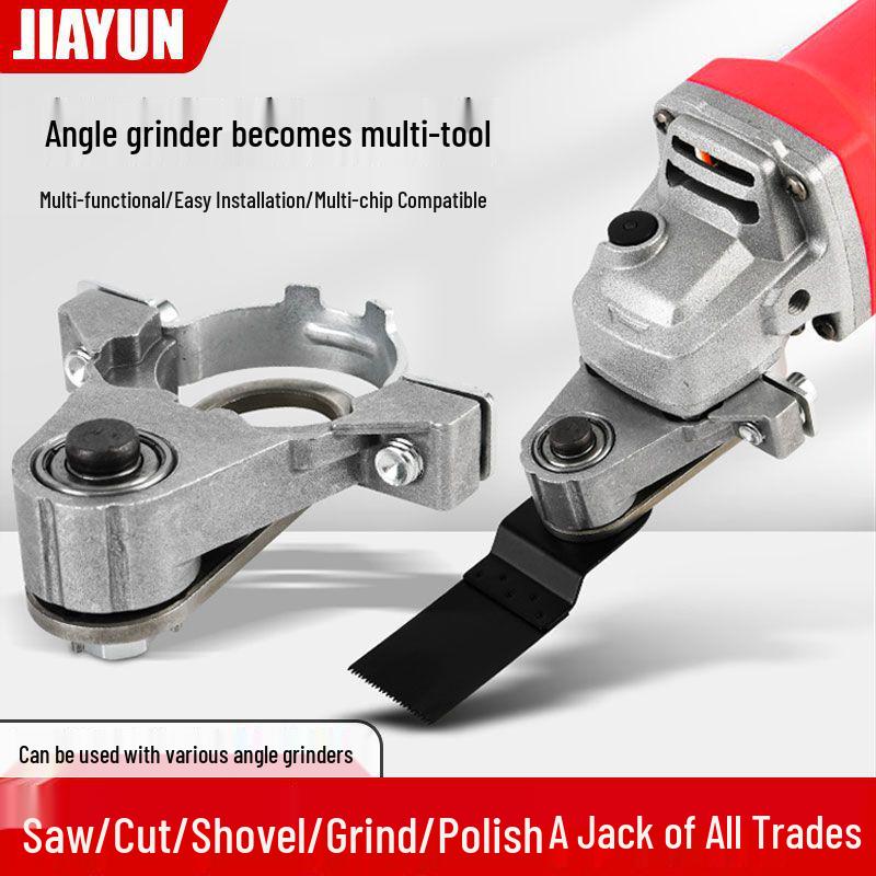 Universal Multi-tool Angle Grinder: Woodworking Electric Trimmer & Chisel Conversion Head.