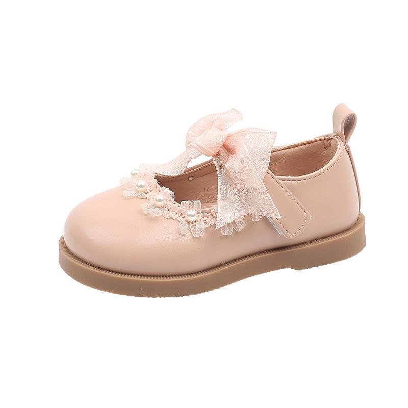 2025 Spring White Princess Shoes: Soft Sole Leather Dress Shoes for Girls