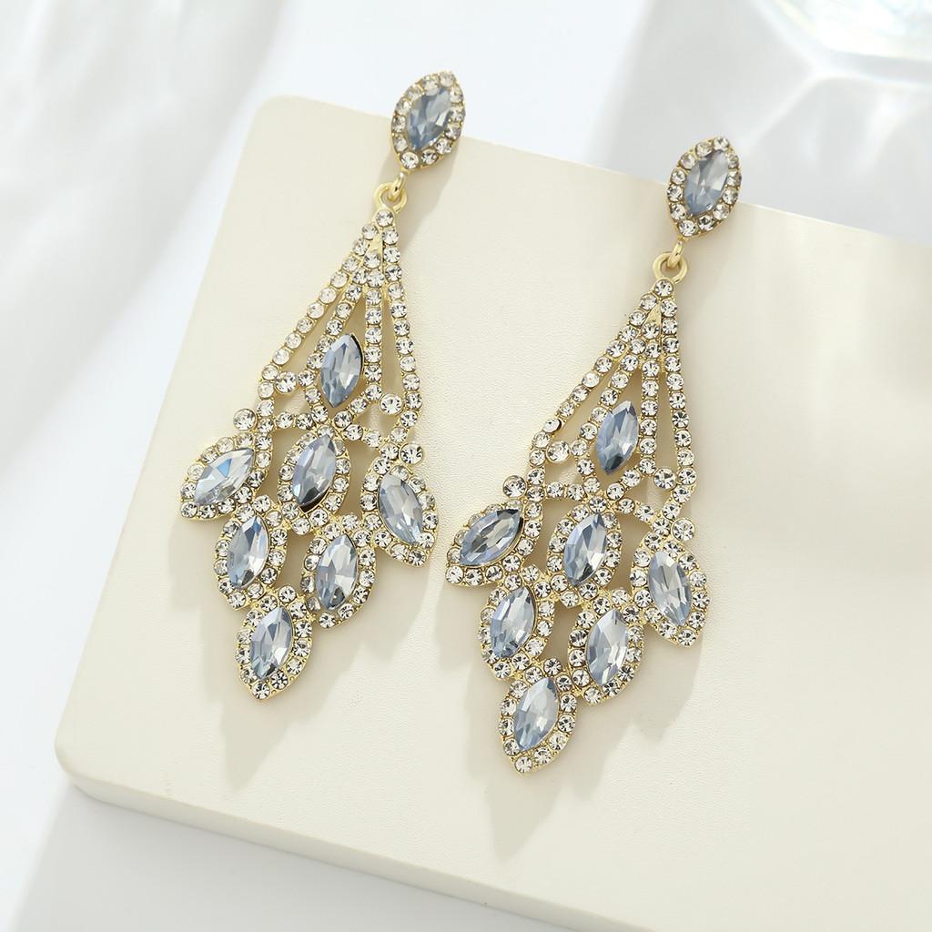 

Fashion Alloy Geometric Dangle Earrings For Women With Gold Ear Pins синій