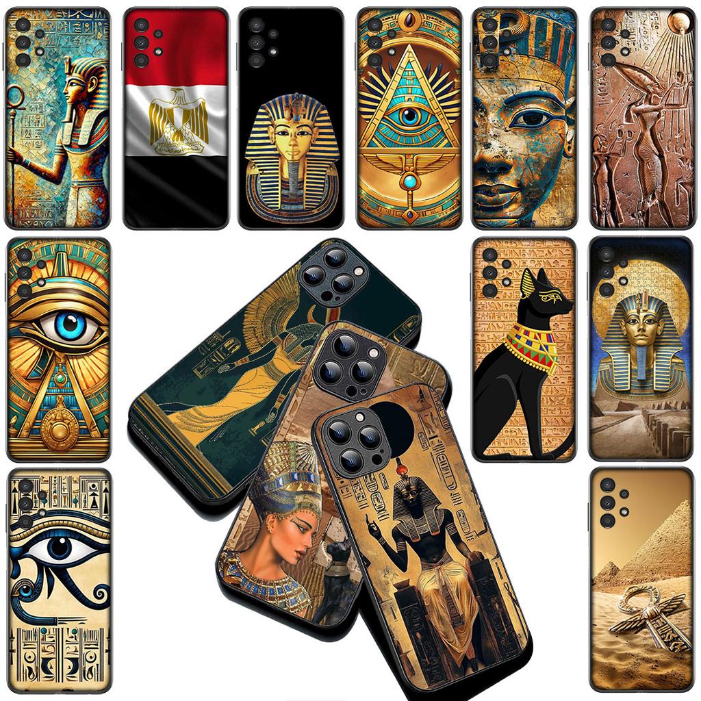 Egypt Nefertiti Anubis Ankh Kemet Pharaoh Flag Cover for Xiaomi Redmi Note 12 11 10 Pro 10A 10C 12C 13C Note12 12Pro Phone Case
