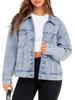 European-American Retro Loose Women's Denim Jacket for Spring and Autumn
