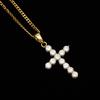 2026 High Quality Men's Jewelry Copper Inlaid AAA Zircon Cross Pendant Personalized Versatile Necklace