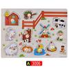 Wooden 3D Educational Grasping Board & Puzzle for Children: Animal & Fruit Theme Cognitive Toy