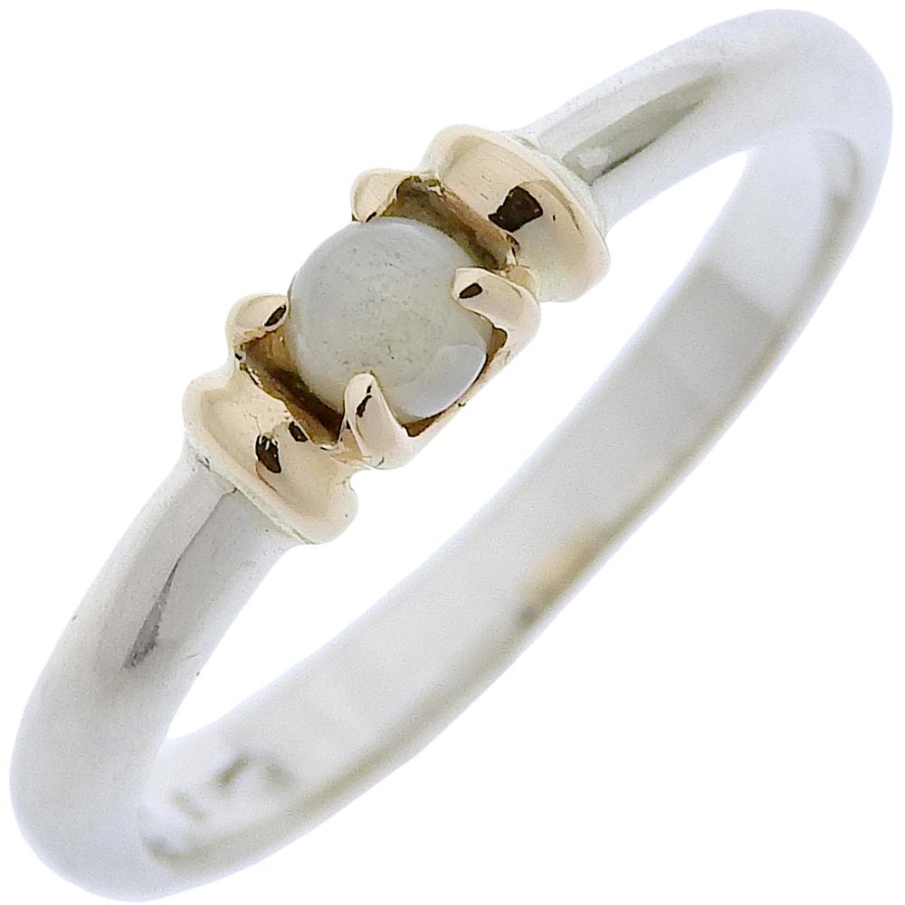 4℃ Ring K10 yellow gold/Silver #4.7(US Size) 1.4g Women Used