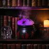 Dark Style Photo Prop Light Up Witch Cauldron DIY Set, Halloween Glowing Black Plastic Bowl with Spiders, Craft Kit Spooky Hocus Pocus Candy