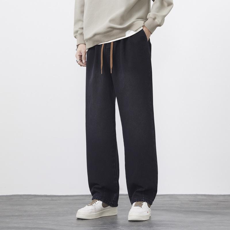 

New Spring Style High Street Straight Wide-leg Jeans American Casual Long Pants for Boys M