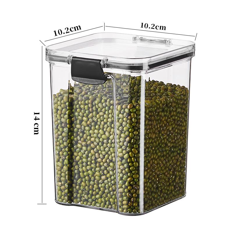 Floral Square Tea Box 460ml with Four Airtight Food-Grade Plastic Compartments