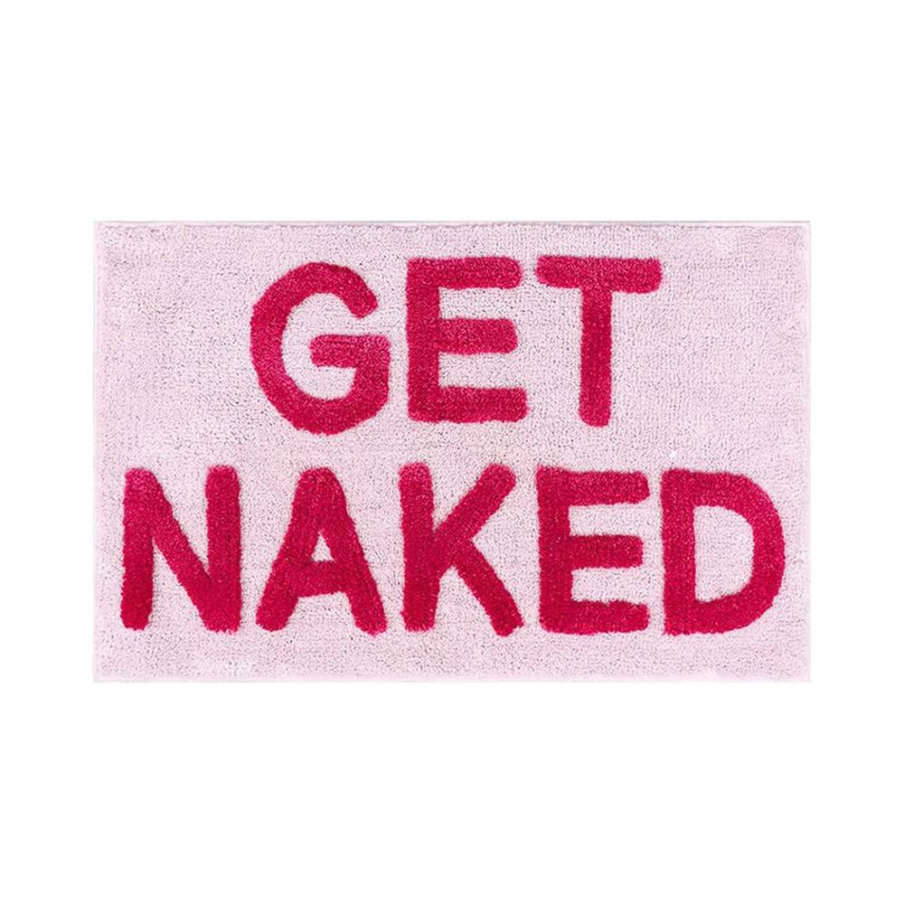 English Jacquard Alphabet Absorbent Floor Mat Home Door Mat Household Flocking Foot Mat Toilet Absorbent Non-slip Bathroom Mat