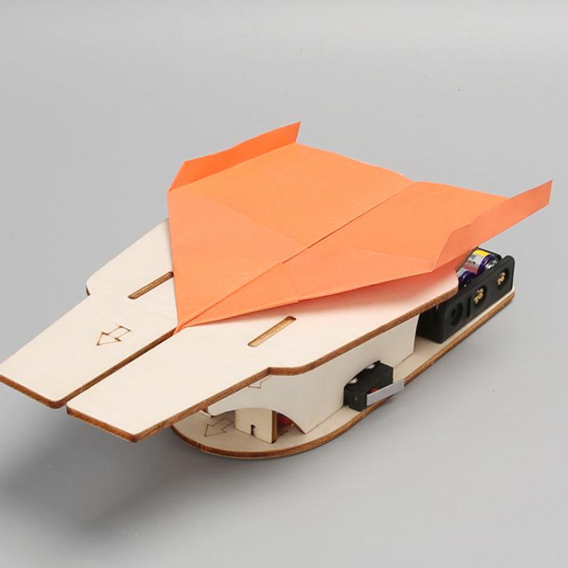 Aircraft Carrier Paper Plane Catapult Technology Small Making Children's Unscientific Experiment Teaching Toys For Primary School Students Handmade
