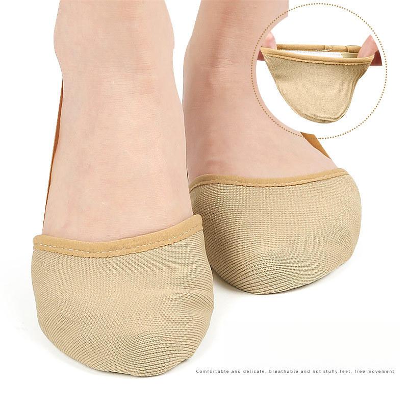 Schweißabsorbierend Atmungsaktiv Unsichtbar Verteilend Rutschfest Halbe Tanzschuhe Halbe Handfläche Zehenschutz Yoga-Praxis Weiche Sohle Vorfußpolster