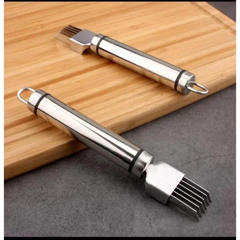 Tăietor de ceapă verde tocată Oțel inoxidabil Multifuncțional Uz bucătărie Un fir manual ultrafin Feliator ceapă verde Răzătoare usturoi