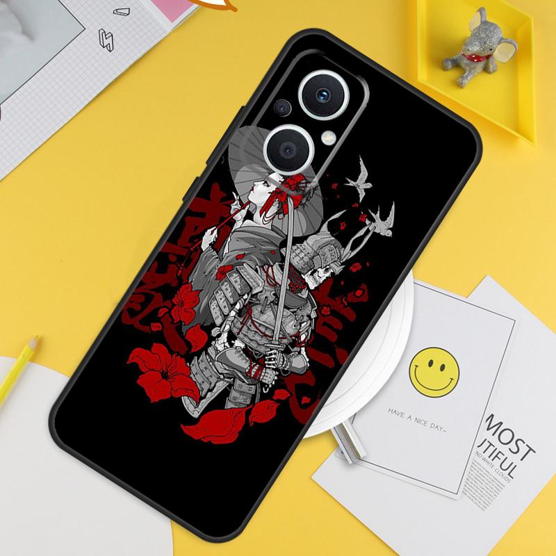 Samurai Warrior Geisha For OPPO Reno 4 5 6 7 8 Lite 10 Pro Reno 8T 4Z 5Z OPPO Find X3 Lite X2 Neo X6 X5 Pro Case