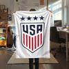USA Fußball bedeckte Flanelldecke, weicher Überwurf für Schlafzimmer Sofa, waschbar, Fußballfanartikel, tolles Geschenk.