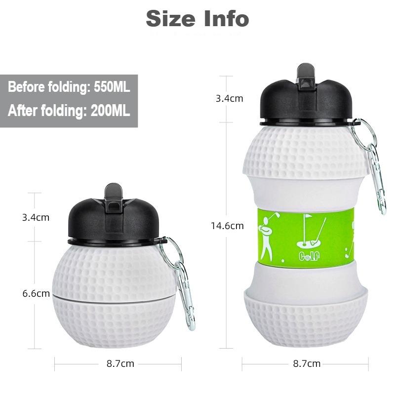 Silicone Foldable Water Bottle Portable Leakproof Cup for Outdoor Sports Travel School Use 350ml 550ml Available