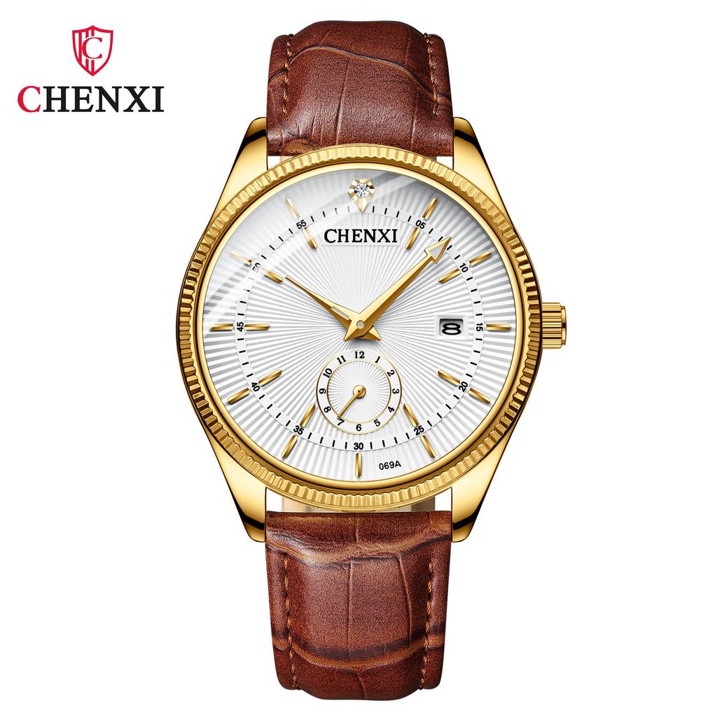 Dawn Couple Watch All Gold Couple Watch Two And A Half Calendar Men And Women Quartz Watch