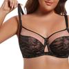 Large Size Bra Women's Lace Bra Full Cup Bra Lingerie Thin Bra