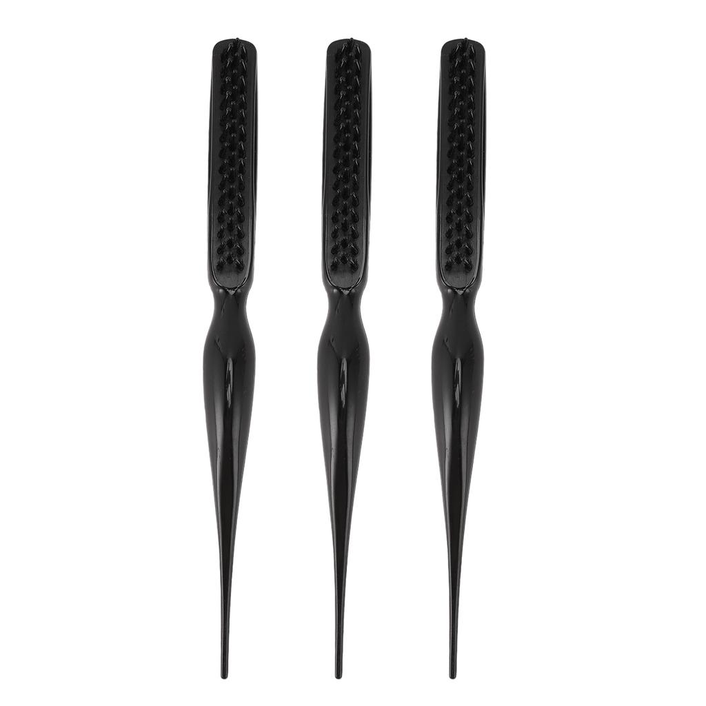 3Pcs Tsing Hair Brush Ergonomic Handle Portable Tsing Brush Rat Tail Comb for Home Travel