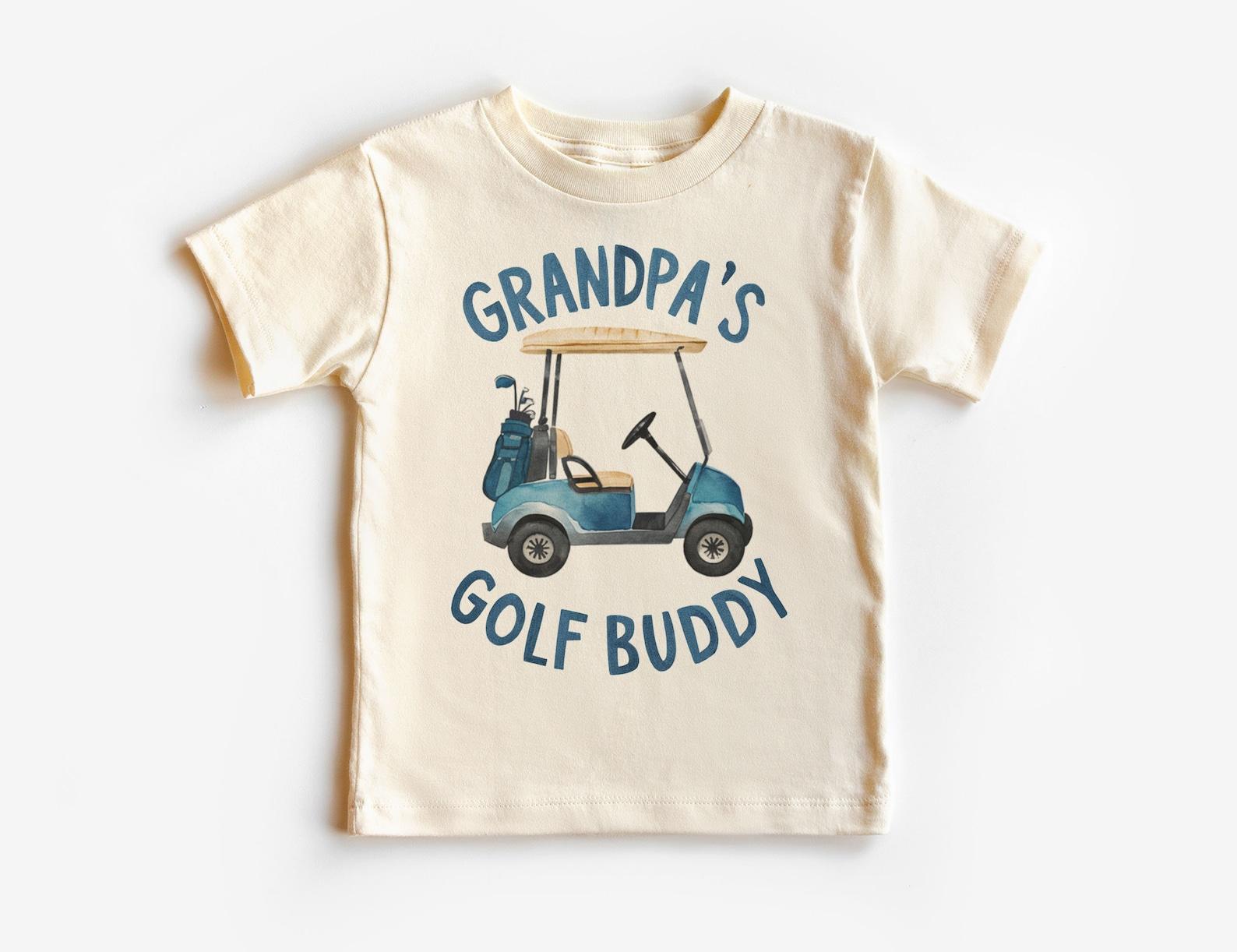 Grandpa s Golf Buddy Shirt - Grandfather Grandson Golfing T-Shirt - Grandpa And Me Tees - Boho Natural Kids & Youth Shirts 140