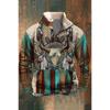 Spring And Autumn New Men'S Long Sleeve Half Zipper Printed Casual Fashion Trend Jacket