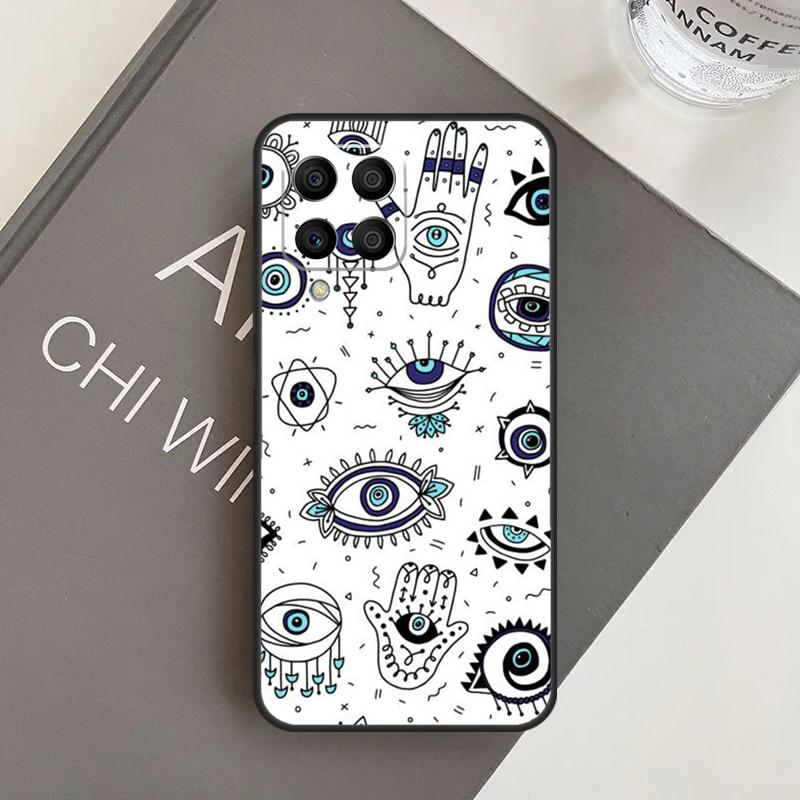 Lucky Eye Blue Evil Eye Print Case For Samsung Galaxy M20 M32 M52 M56 M06 M16 M36 M54 M34 M14 M35 M55 M15 M11 M31 M13 M53