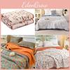 Lightweight Summer Airy Flower Printing Duvet With Quilting For Bedroom Student