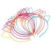 Frcolor Cat Ear Headbands, Plastic Hairbands, Hair Clips for Kids, Costume Hair Ornaments, for Parties, 10-Piece Set (Mixed Colors)