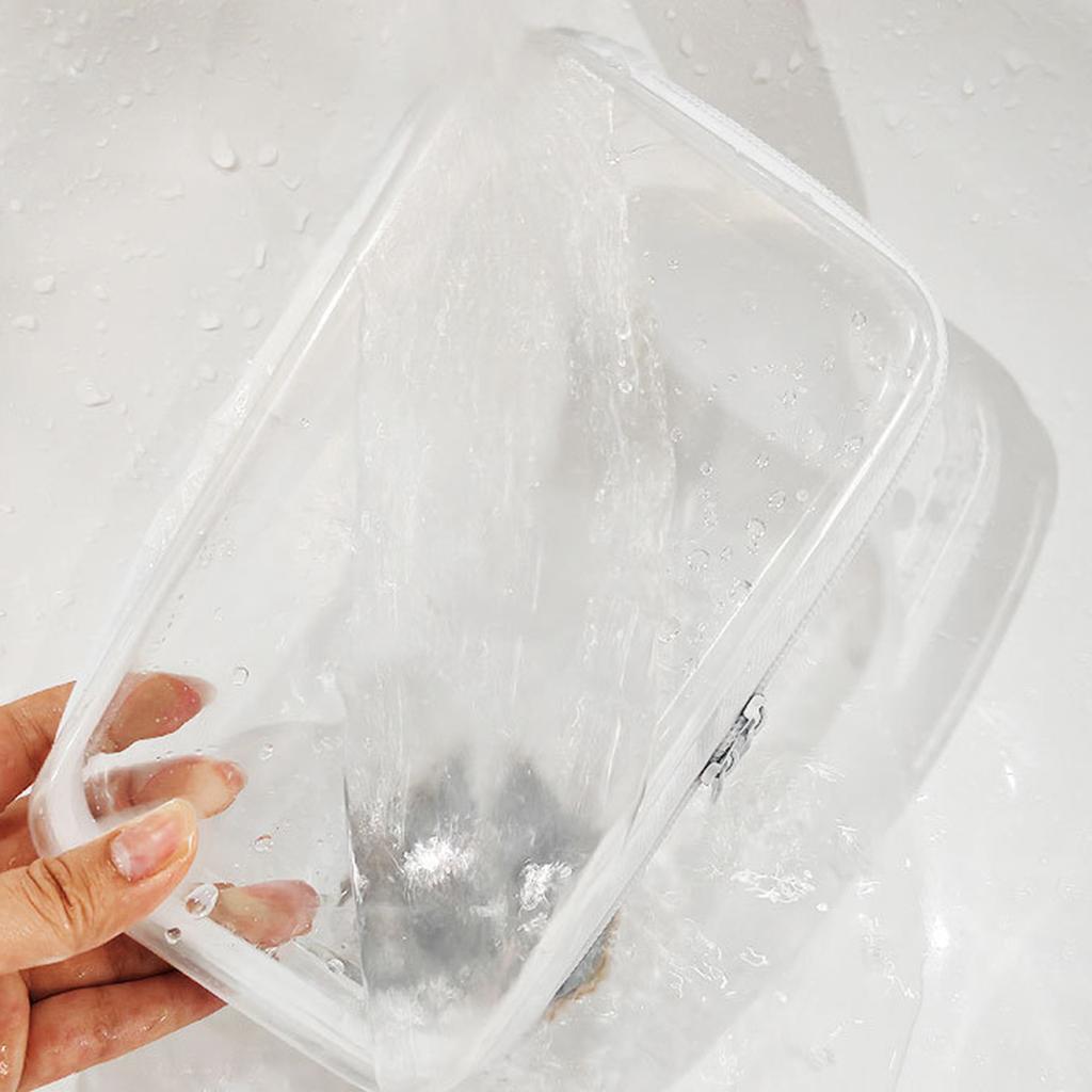 Transparent PVC Zippered Storage Box for Home Organization Durable Stackable Clear Container