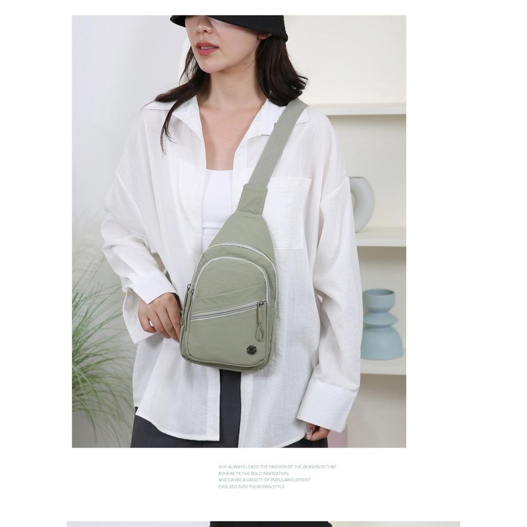 Ladies' Chest Bag, Adjustable Shoulder Straps, Multiple Compartments and Zipper Closure, Durable Material, Suitable for Daily Use, Travel, and Work