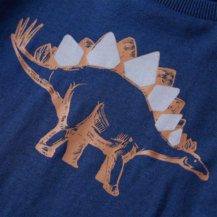 Children's Long-sleeved T-shirt with Dinosaur Print 3 Colors Available 92-104-116-128-140