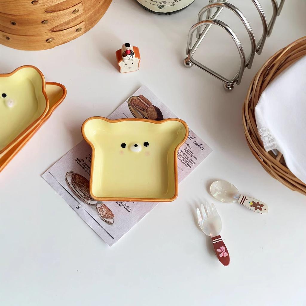 Ceramic Dipping Dish Cute Small Sauce Plate for Soy Sauce Vinegar Hotpot Home Kitchen