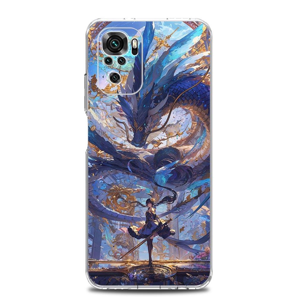 Genshin impact dragon Genshin Zhongli Case For Xiaomi Redmi Note 13 12 5G 9S 9 8 10 11 Pro 4G 9T 13C 12C10C 9C 9A 7 Pro Cover