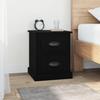 Maison Exclusive - Black Bedside Table 39x39x47.5 Cm Engineered Wood