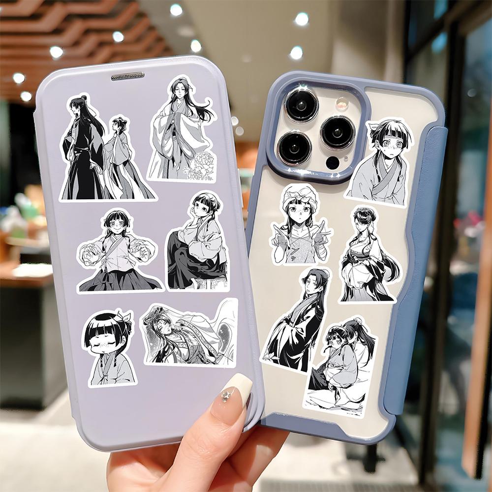 10/30/88pcs Black White Anime The Apothecary Diaries Stickers Funny Cartoon Decals Scrapbook Phone Laptop Graffiti Sticker Pack
