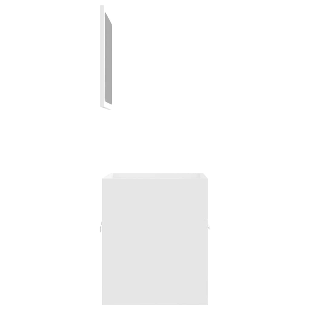 2 Piece Bathroom Furniture Set White Particleboard