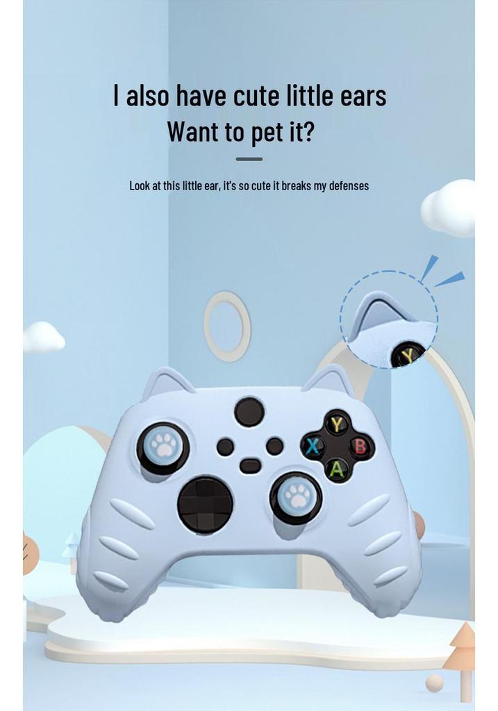 Xbox Series X Silicone Controller Cover with Cat Ears - Full Protection Soft Case