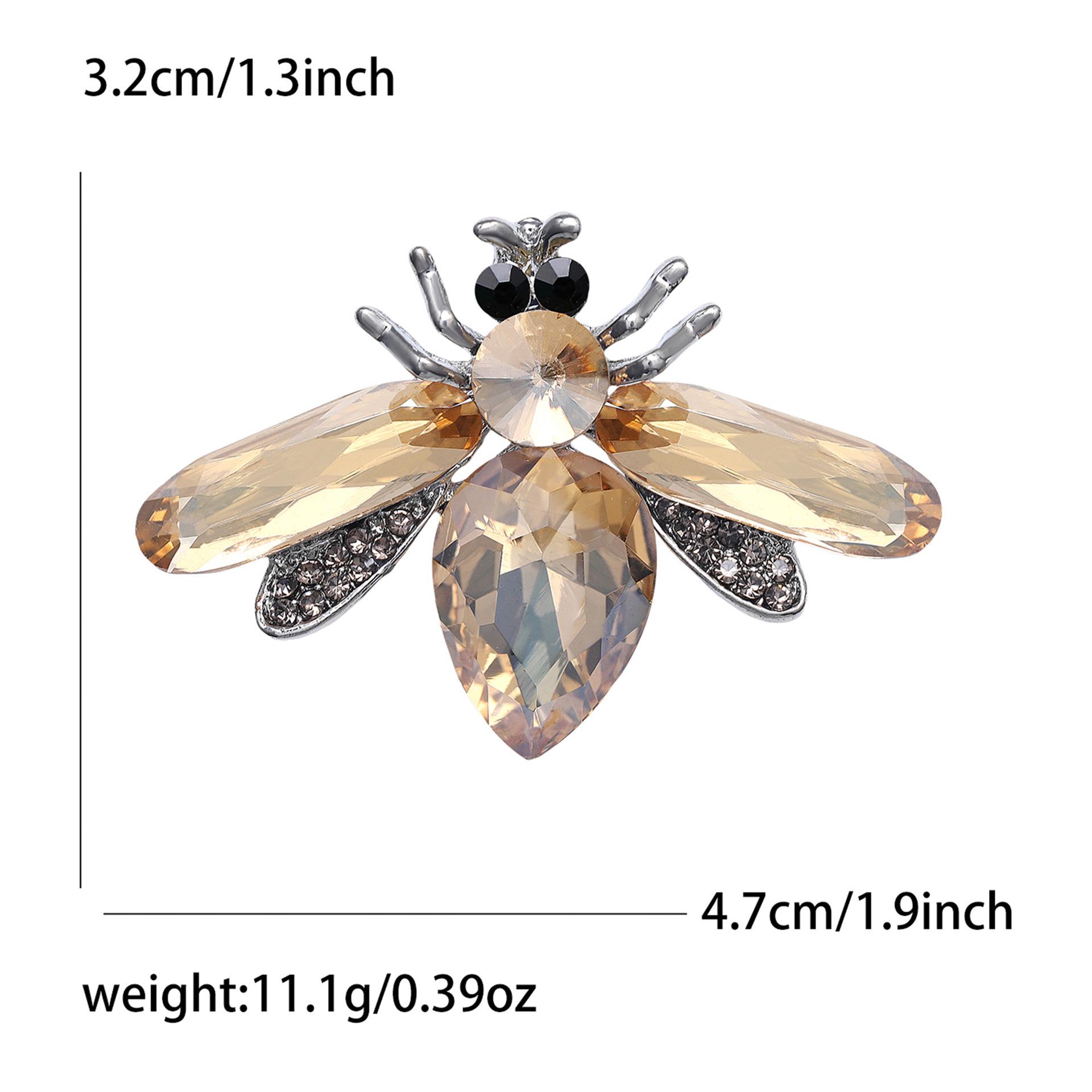

Korean Crystal Bee Brooch: Cute Insect Lapel Pin & Fashion Accessory