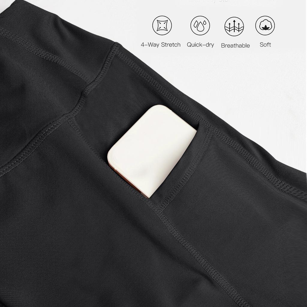 Women's High Waisted Yoga Shorts with Pockets, Tight Shorts for Gym, Running and Outdoor Activities