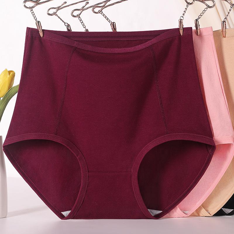 Braguitas Rojas de Cintura Alta para Mujer Año de Nacimiento Madre de Mediana Edad Mediana Edad y Anciana Talla Grande