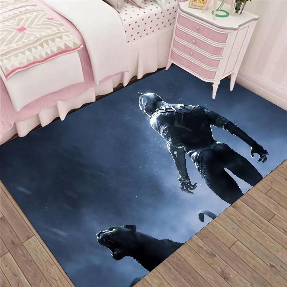 CUTE--B-BlackS-P-Panther Floor Mat Durable Carpet Rug For Footpad Mats Style Soft Bedroom Floor House Laundry Room Mat Anti-skid