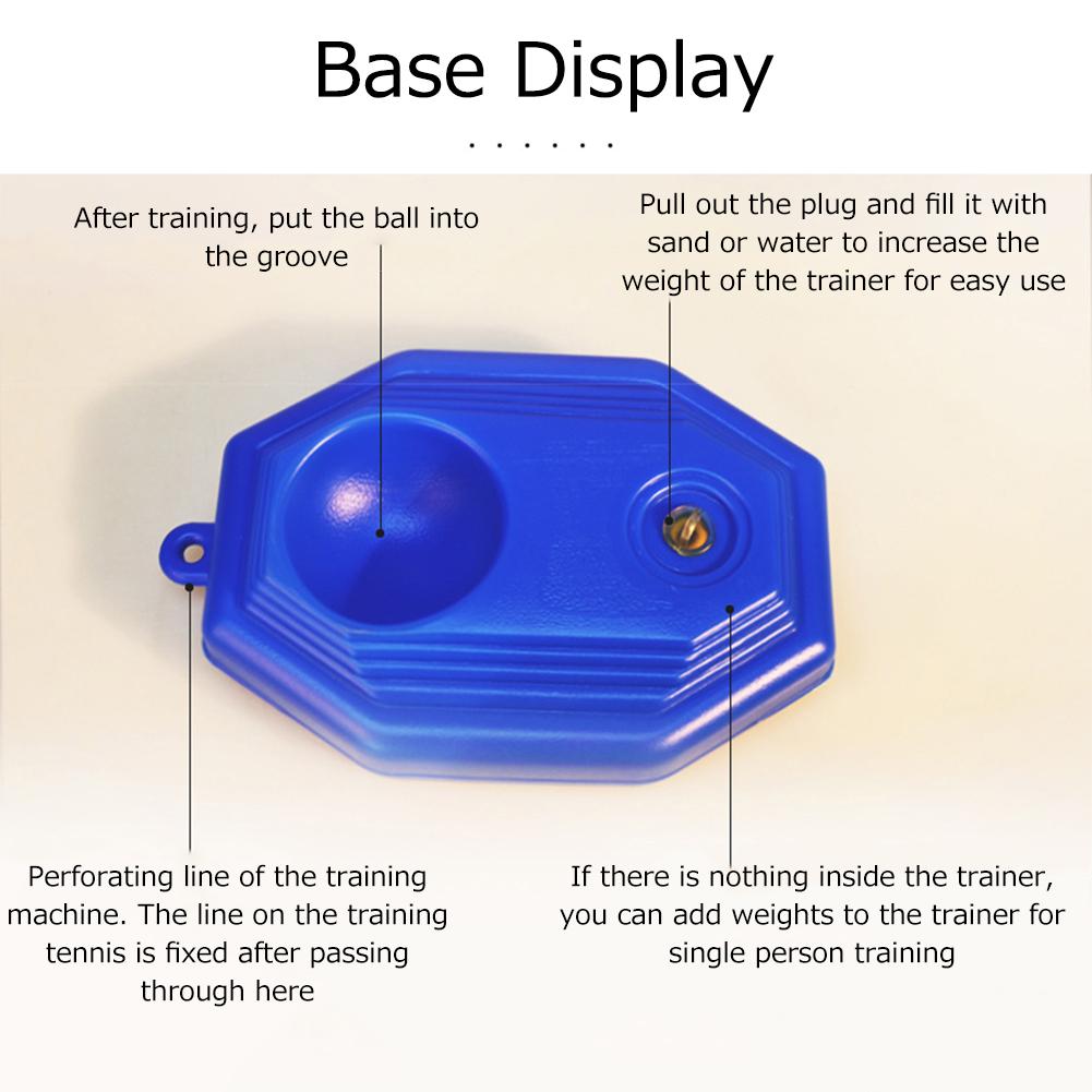 Self-study Tennis Training Tool Tennis Training Kit with Elastic Rope Ball Trainer Base Sport Exercise for Kids Adults Beginners