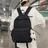 Large Capacity Student Schoolbag Solid Color Women Backpack Men Travel Backpack