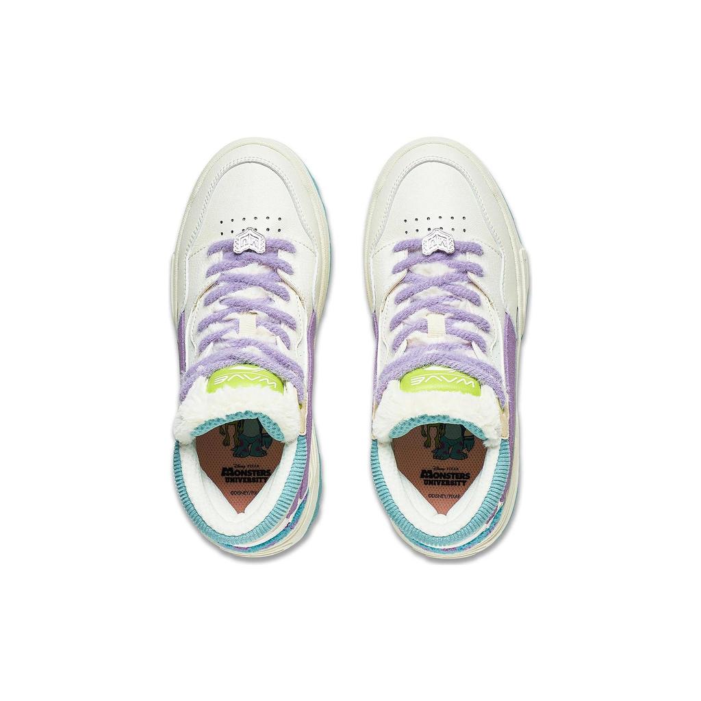 DISHINIGUAISHOUDAXUE X Li Ning Wave MID Wave MID Comfortable Cushioning, Wear Resistant High Top Casual Shoes Women's AGCT224-3