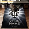 Custom Name Juventus Football Crest Rug Office Rug Chair Mat Non Slip Carpet Rugs for Bedrooms Dining Room Living Room Home Decor gifts
